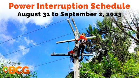 beneco power interruption schedule today|BENECO Power Interruption Schedule from August 31 to .